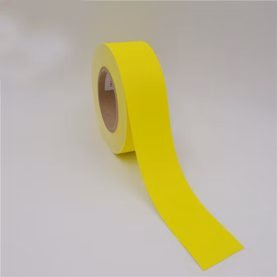 Fluorescent Yellow Flame Retardant Grade Cotton Reflective Warning Tape